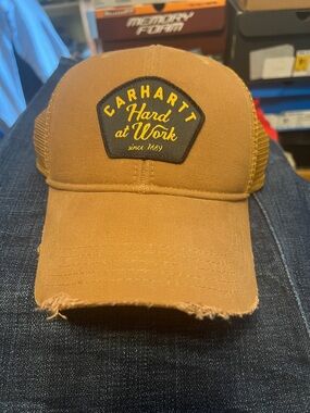CARHARTT BROWN DISTRESSED BILL SNAPBACK HAT
